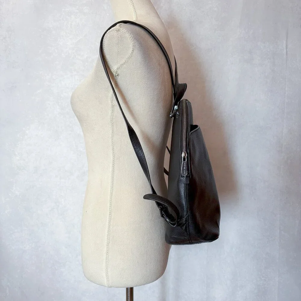 Michael Kors Adele Leather Backpack Bag Black